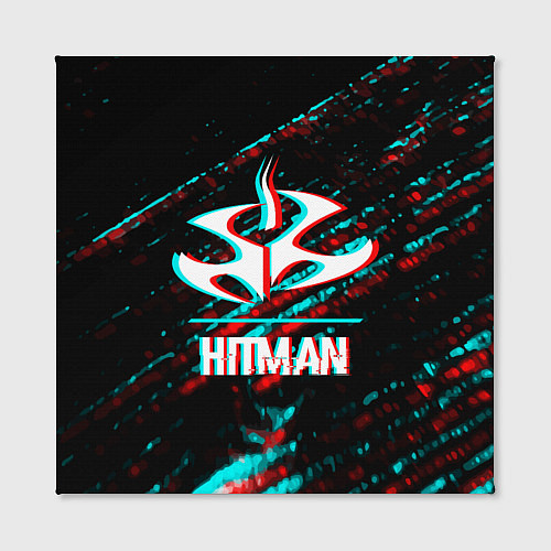 Картина квадратная Hitman в стиле Glitch и Баги Графики на темном фон / 3D-принт – фото 2