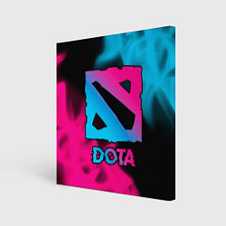 Холст квадратный Dota Neon Gradient, цвет: 3D-принт