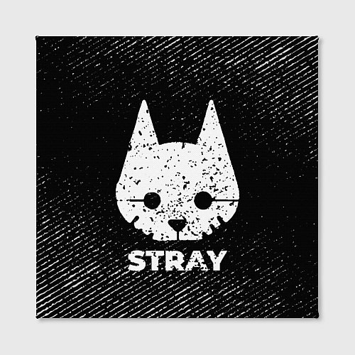 Картина квадратная Stray с потертостями на темном фоне / 3D-принт – фото 2