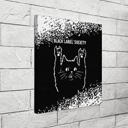 Холст квадратный Группа Black Label Society и рок кот, цвет: 3D-принт — фото 2