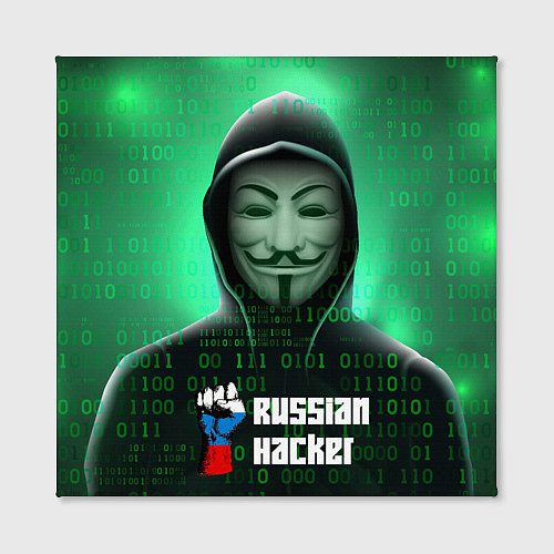 Картина квадратная Russian hacker green / 3D-принт – фото 2