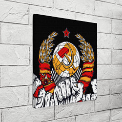 Холст квадратный Герб СССР на черном фоне, цвет: 3D-принт — фото 2