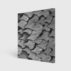 Холст квадратный Кожа акулы - броня, цвет: 3D-принт