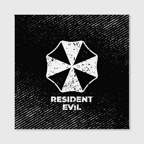 Картина квадратная Resident Evil с потертостями на темном фоне / 3D-принт – фото 2