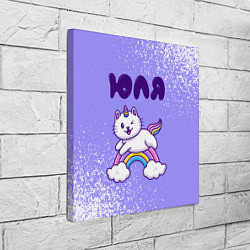 Холст квадратный Юля кошка единорожка, цвет: 3D-принт — фото 2