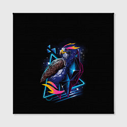Холст квадратный Неоновая птица - Арт, цвет: 3D-принт — фото 2