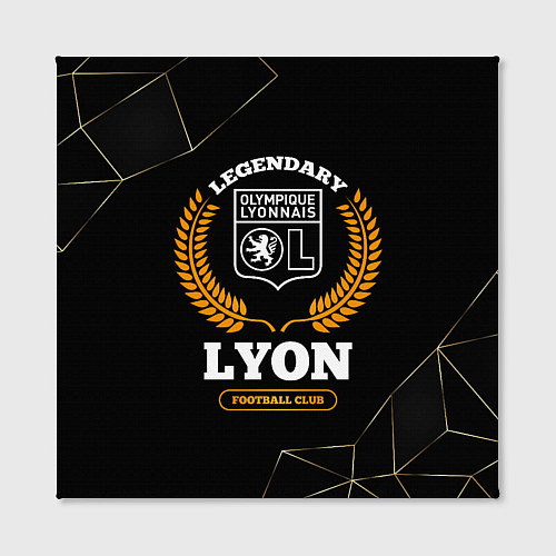 Картина квадратная Лого Lyon и надпись legendary football club на тем / 3D-принт – фото 2