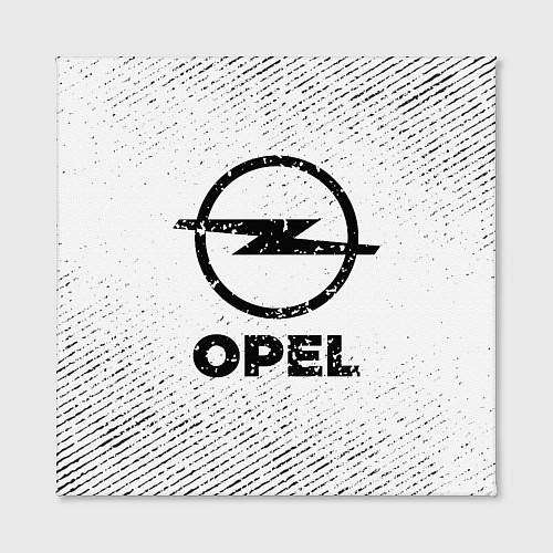 Картина квадратная Opel с потертостями на светлом фоне / 3D-принт – фото 2