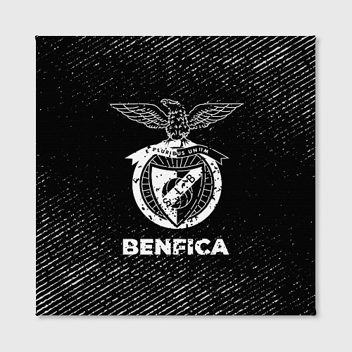 Картина квадратная Benfica с потертостями на темном фоне / 3D-принт – фото 2