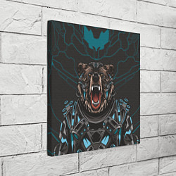 Холст квадратный Кибер медведь, цвет: 3D-принт — фото 2