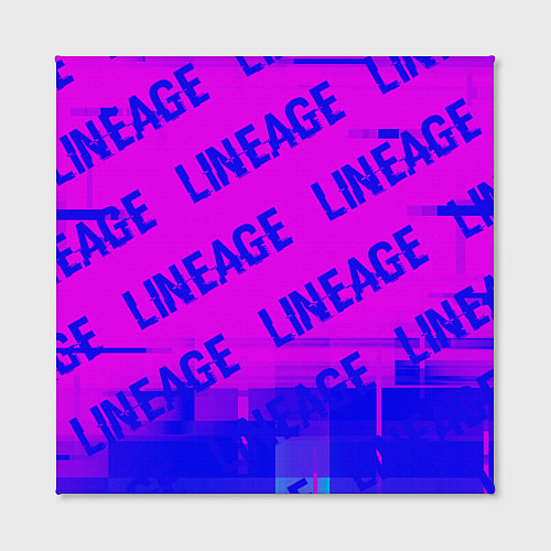 Картина квадратная Lineage glitch text effect: паттерн / 3D-принт – фото 2