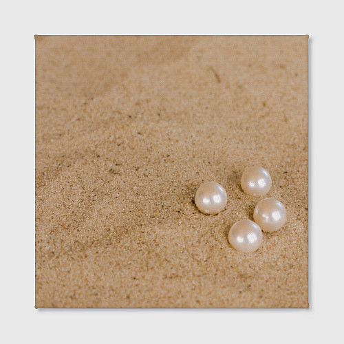 Картина квадратная Белый жемчуг на песке / 3D-принт – фото 2