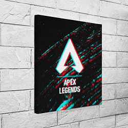 Холст квадратный Apex Legends в стиле glitch и баги графики на темн, цвет: 3D-принт — фото 2