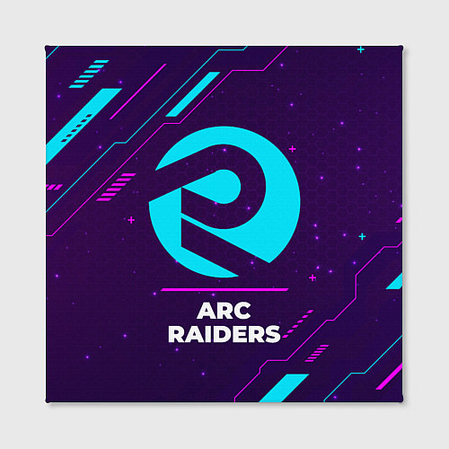 Картина квадратная Символ ARC Raiders в неоновых цветах на темном фон / 3D-принт – фото 2