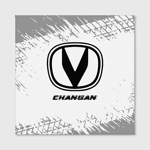 Картина квадратная Changan speed на светлом фоне со следами шин / 3D-принт – фото 2