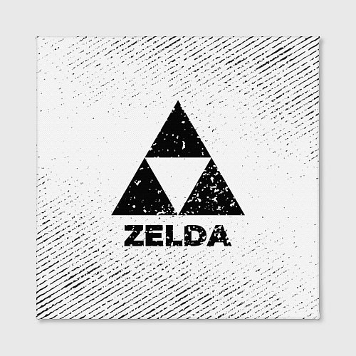 Картина квадратная Zelda с потертостями на светлом фоне / 3D-принт – фото 2