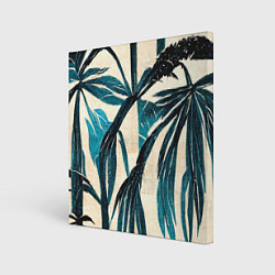 Холст квадратный Винтажные пальмы, цвет: 3D-принт