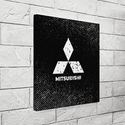 Холст квадратный Mitsubishi с потертостями на темном фоне, цвет: 3D-принт — фото 2