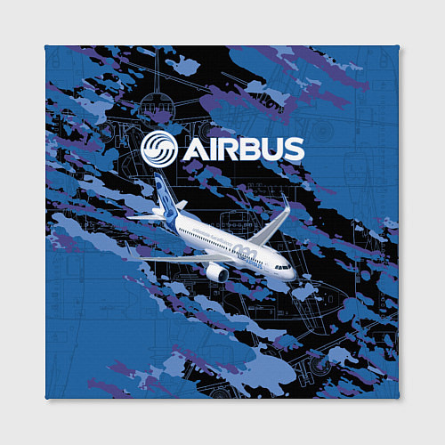 Картина квадратная Airbus A320 Аэробус / 3D-принт – фото 2