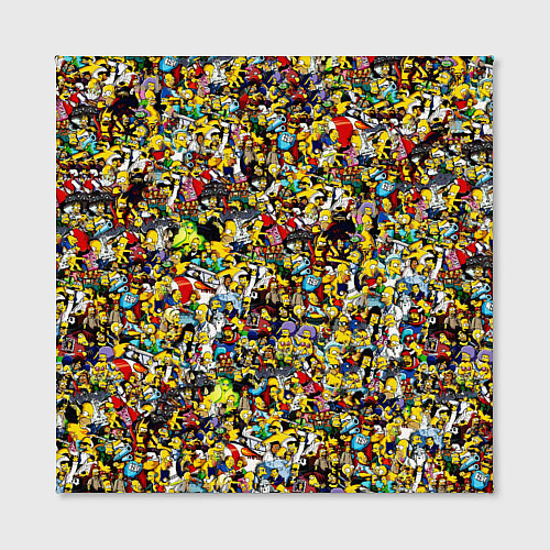 Картина квадратная Симпсоны все Герои / 3D-принт – фото 2