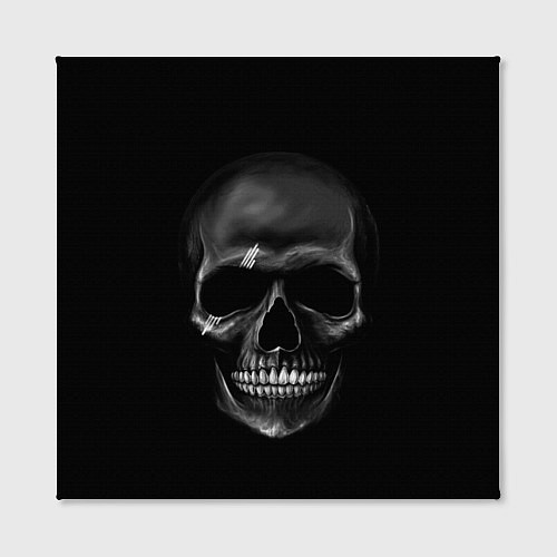 Картина квадратная Карбоновый череп / 3D-принт – фото 2