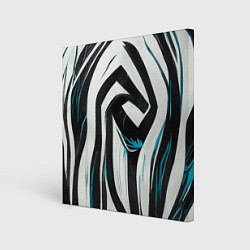 Холст квадратный Цифровой окрас зебры, цвет: 3D-принт