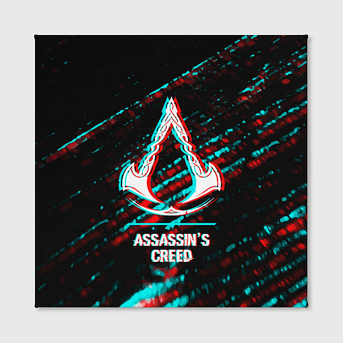 Картина квадратная Assassins Creed в стиле glitch и баги графики на т / 3D-принт – фото 2