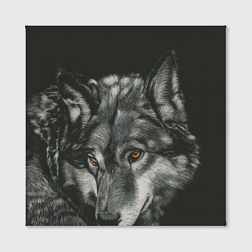 Картина квадратная Серый мудрый волк / 3D-принт – фото 2