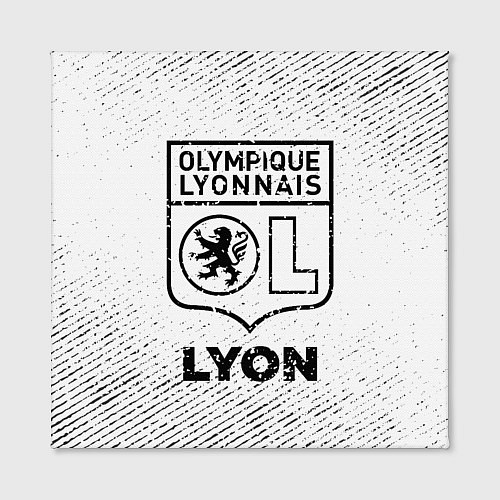 Картина квадратная Lyon с потертостями на светлом фоне / 3D-принт – фото 2
