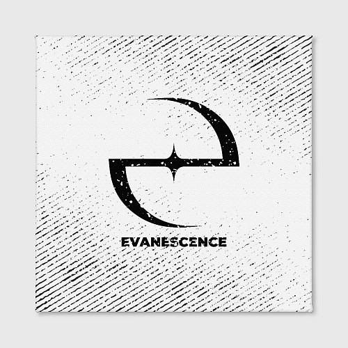 Картина квадратная Evanescence с потертостями на светлом фоне / 3D-принт – фото 2