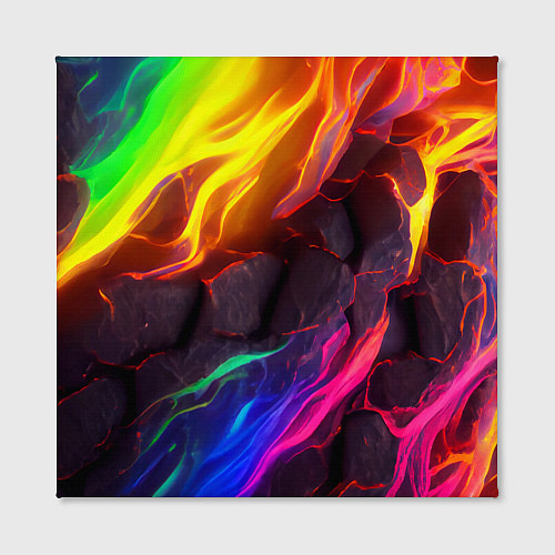 Картина квадратная Neon rainbow lava / 3D-принт – фото 2