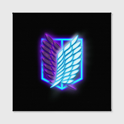 Картина квадратная Attack on Titan neon logo / 3D-принт – фото 2