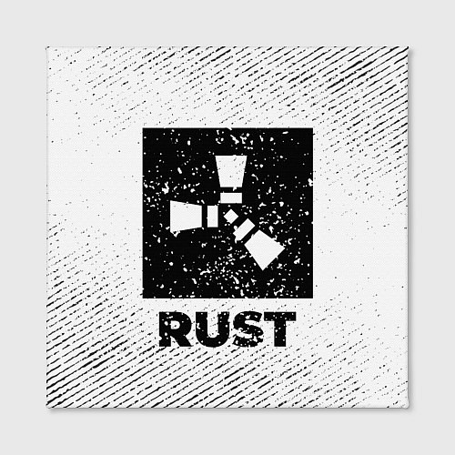 Картина квадратная Rust с потертостями на светлом фоне / 3D-принт – фото 2