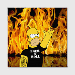 Холст квадратный Homer Simpson - Rock n Roll!, цвет: 3D-принт — фото 2