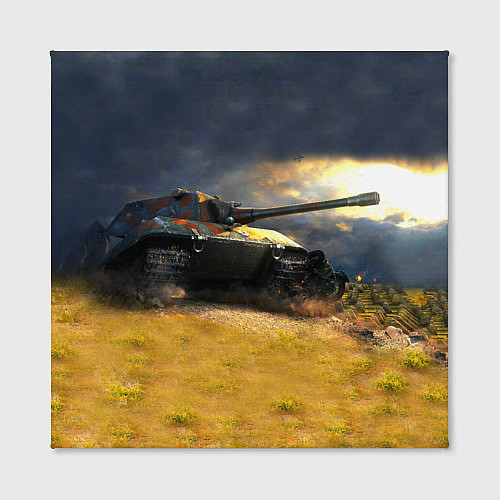 Картина квадратная Танк Е100 / 3D-принт – фото 2