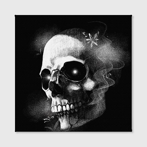 Картина квадратная Туманный череп - рисунок карандашом / 3D-принт – фото 2