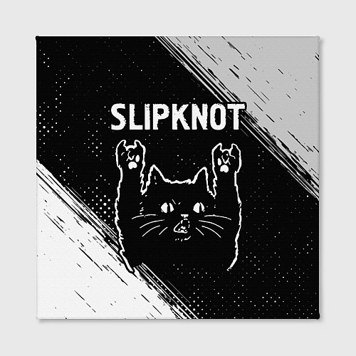 Картина квадратная Группа Slipknot и рок кот / 3D-принт – фото 2