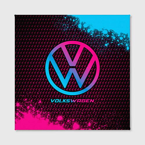 Картина квадратная Volkswagen - neon gradient / 3D-принт – фото 2