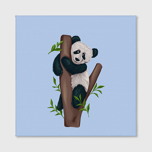 Картина квадратная Забавная панда на дереве / 3D-принт – фото 2