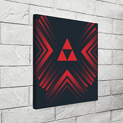 Холст квадратный Красный символ Zelda на темном фоне со стрелками, цвет: 3D-принт — фото 2