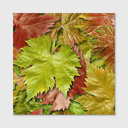 Картина квадратная Осенние листья клёна - паттерн / 3D-принт – фото 2