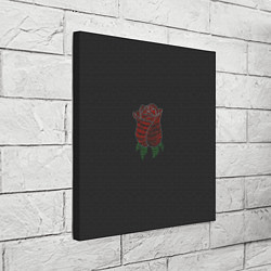 Холст квадратный Роза абстракция, цвет: 3D-принт — фото 2