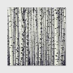 Холст квадратный Русские берёзки - роща, цвет: 3D-принт — фото 2