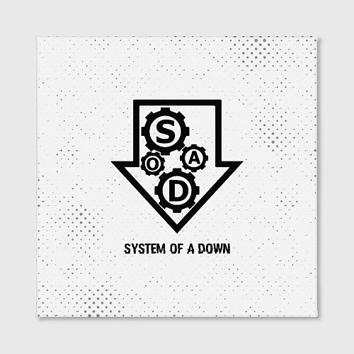 Картина квадратная System of a Down glitch на светлом фоне / 3D-принт – фото 2