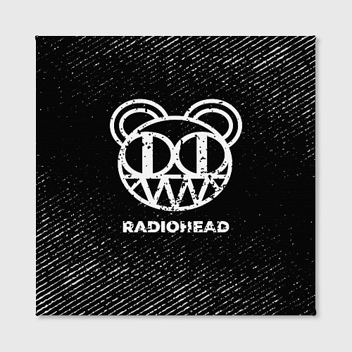 Картина квадратная Radiohead с потертостями на темном фоне / 3D-принт – фото 2