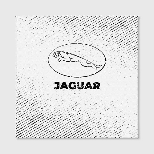 Картина квадратная Jaguar с потертостями на светлом фоне / 3D-принт – фото 2