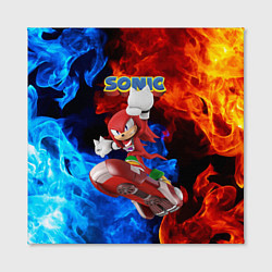 Холст квадратный Knuckles Echidna - Sonic - Video game, цвет: 3D-принт — фото 2