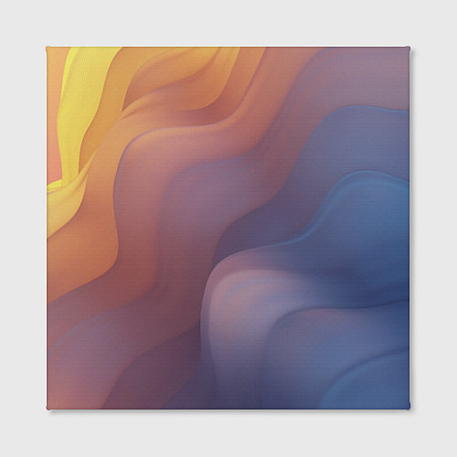 Картина квадратная Оранжево-фиолетовый абстрактный дым / 3D-принт – фото 2