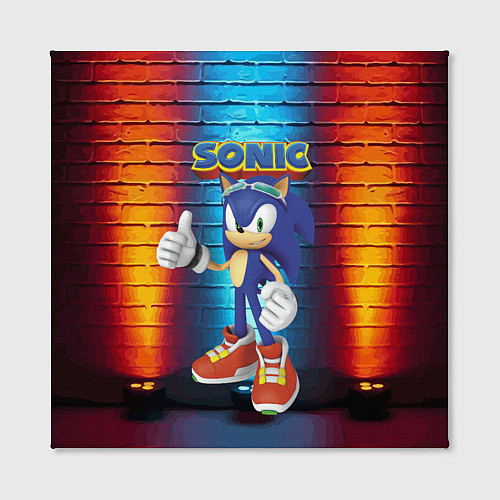 Картина квадратная Sonic - Hedgehog - Video game - жест / 3D-принт – фото 2
