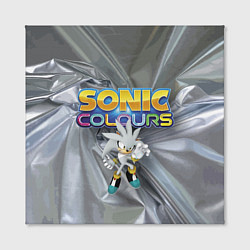 Холст квадратный Silver Hedgehog - Sonic - Video Game, цвет: 3D-принт — фото 2